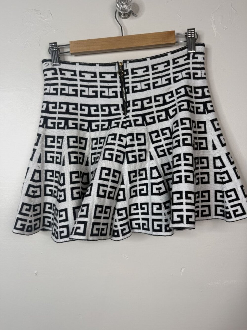Pinklicious Women's Y2K Black/White Geometric Pattern Mini Skirt - One Size - Picture 3 of 5